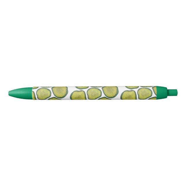 Green Kosher Dill Pickle Chips Sweet Pickle Print Kugelschreiber (Vorderseite)