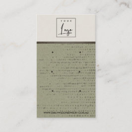 GREEN KRAFT WHITE DOT 3 STUD EARRING DISPLAY CARD VISITENKARTE