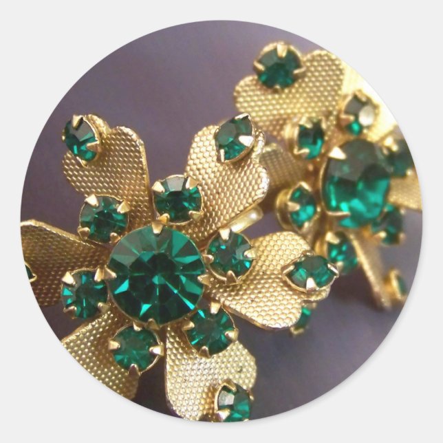 Green Kristall Stickers (Vorderseite)