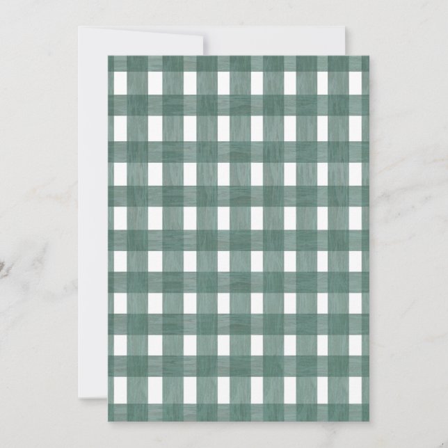 Green Lace Gingham Recipe Cards (Vorderseite)
