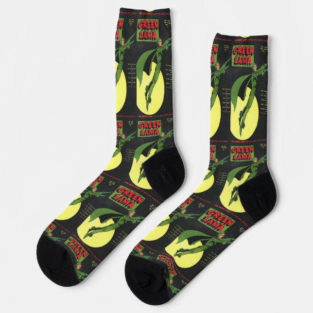Green Lama Action Socks Socken (Linkes Detail)