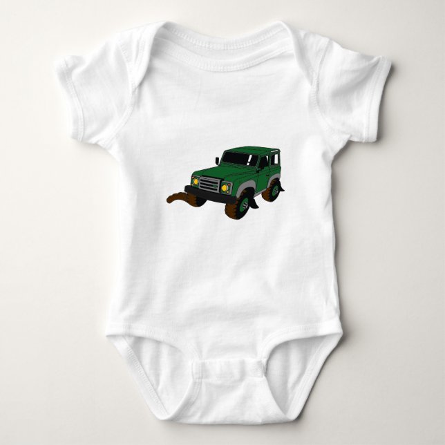Green Landy Baby Strampler (Vorderseite)