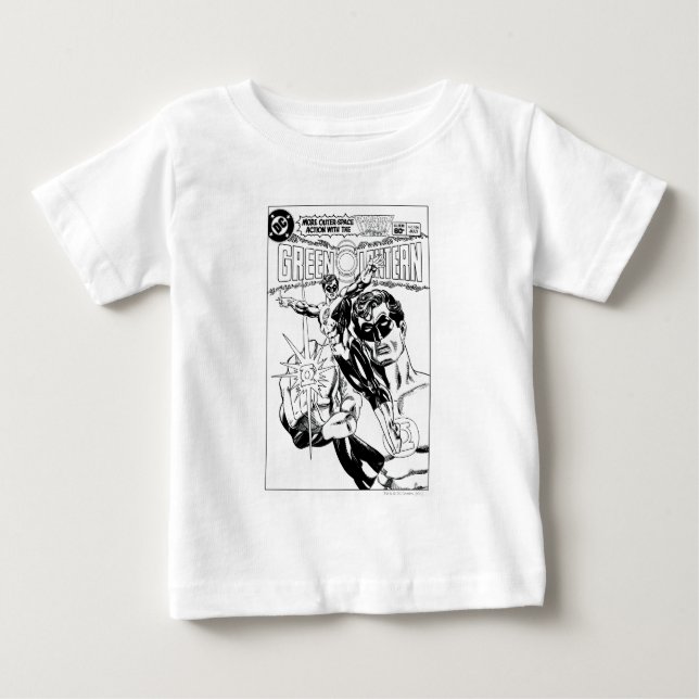 Green Lantern - Action Comic Cover, Black and Whit Baby T-shirt (Vorderseite)
