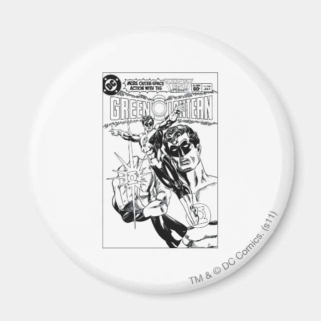 Green Lantern - Action Comic Cover, Black and Whit Magnet (Vorne)