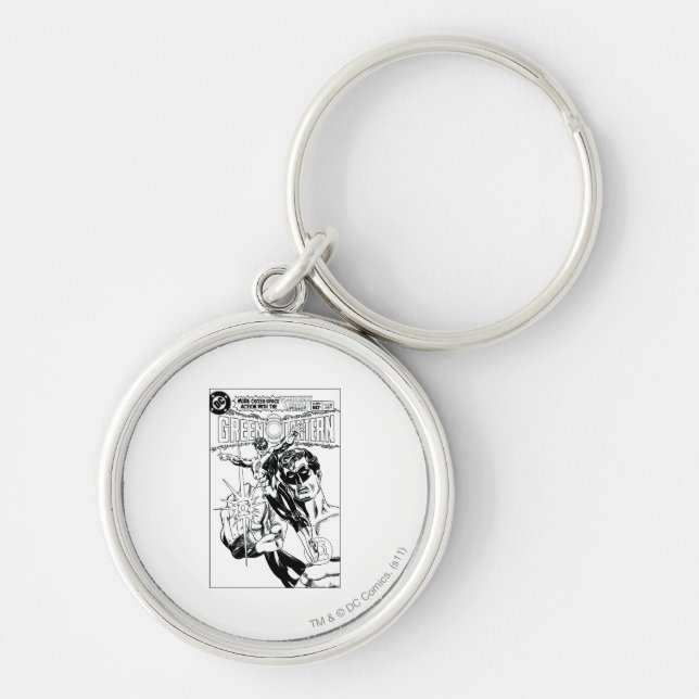 Green Lantern - Action Comic Cover, Black and Whit Schlüsselanhänger (Vorne)