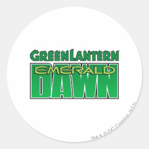 Green Lantern - Emerald Dawn Logo Runder Aufkleber