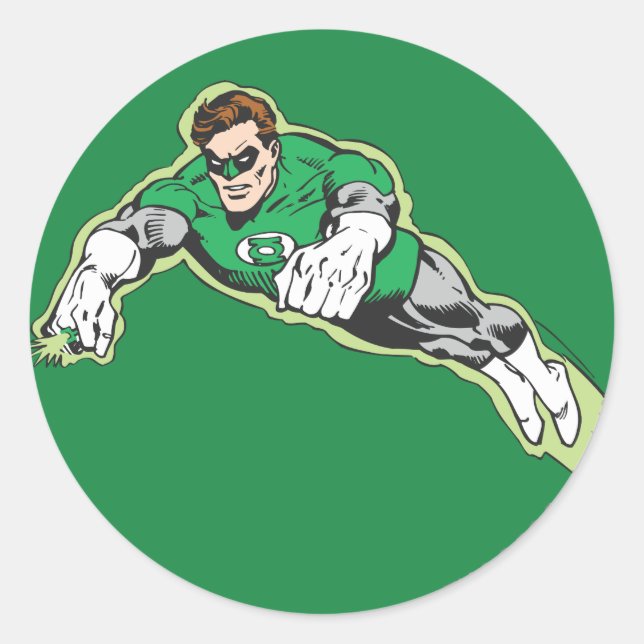 Green Lantern Energy Beam Runder Aufkleber (Vorderseite)