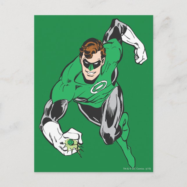 Green Lantern Fly Forward Postkarte (Vorderseite)