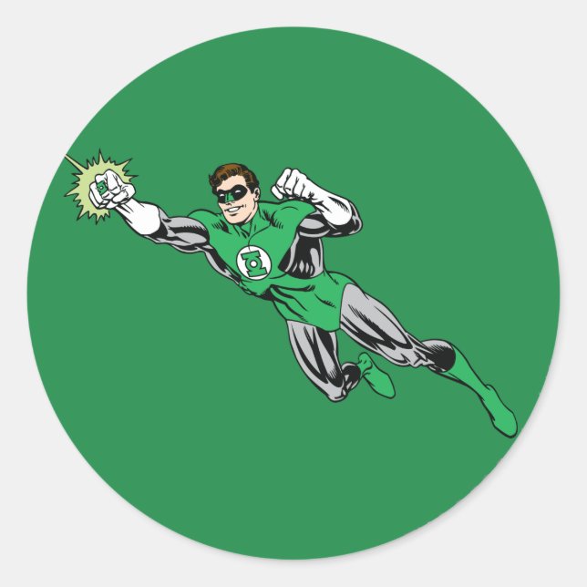 Green Lantern Fly Verlassen 2 Runder Aufkleber (Vorderseite)