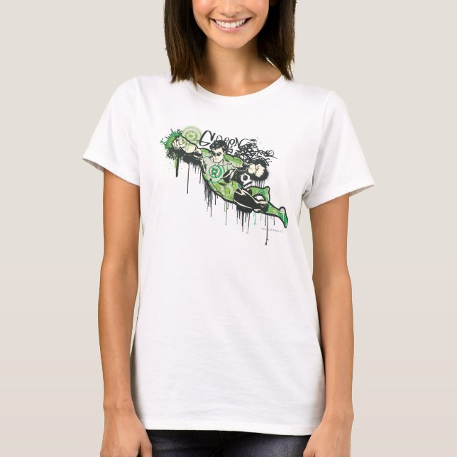 Green Lantern Graffiti-Zeichen T-Shirt (Vorderseite)