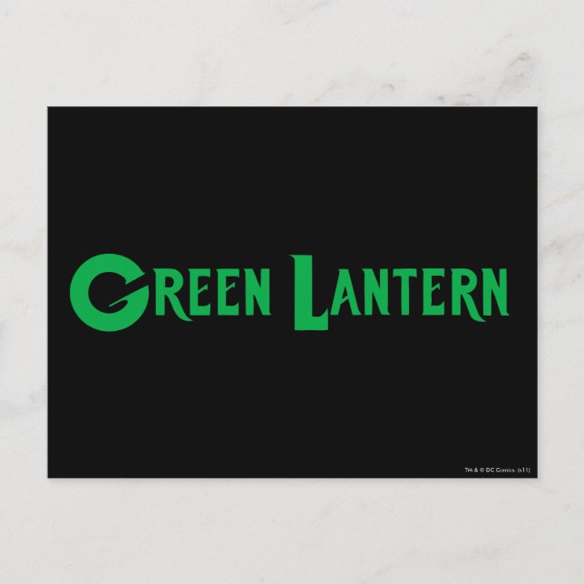 Green Lantern Logo 9 Postkarte (Vorderseite)