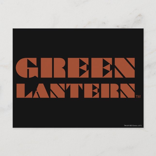 Green Lantern Logo - Tan Postkarte (Vorderseite)