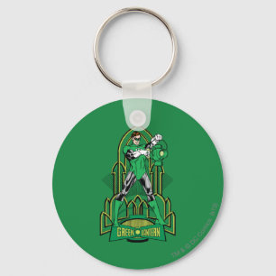 Green Lantern on decorative background Schlüsselanhänger