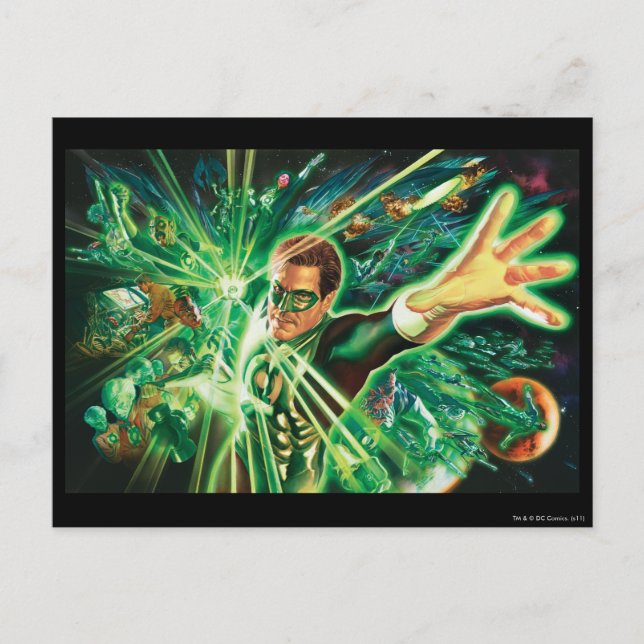 Green Lantern Painting Postkarte (Vorderseite)