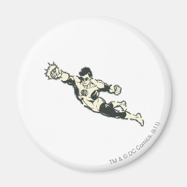 Green Lantern Punches Grunge Magnet (Vorne)