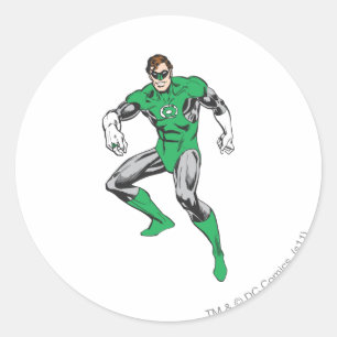 Green Lantern Squats Runder Aufkleber