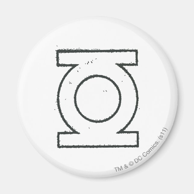 Green Lantern Symbol BW Magnet (Vorne)