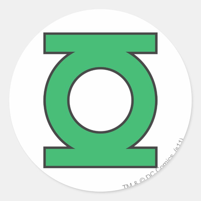 Green Lantern Symbol Runder Aufkleber (Vorderseite)