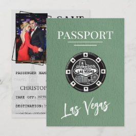 Green Las Vegas Passport Save the Date