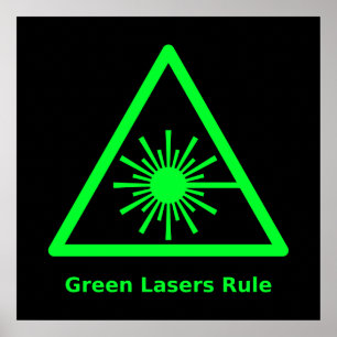 Green Lasers Rule Poster