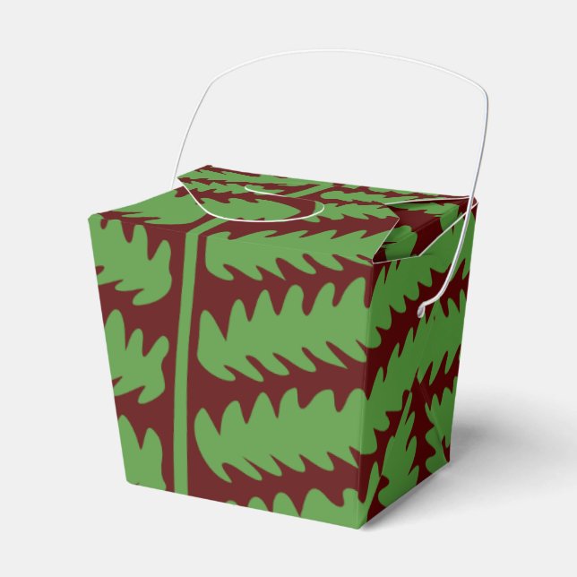 Green Leaf Brown Take Out Gevor Box Geschenkschachtel (Vorderseite)