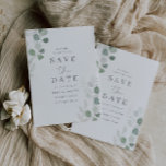Green Leaf Elegance Wedding Save The Date<br><div class="desc">Green Leaf Elegance Wedding Save the Date See Matching Collection in Niche und Nest Store</div>