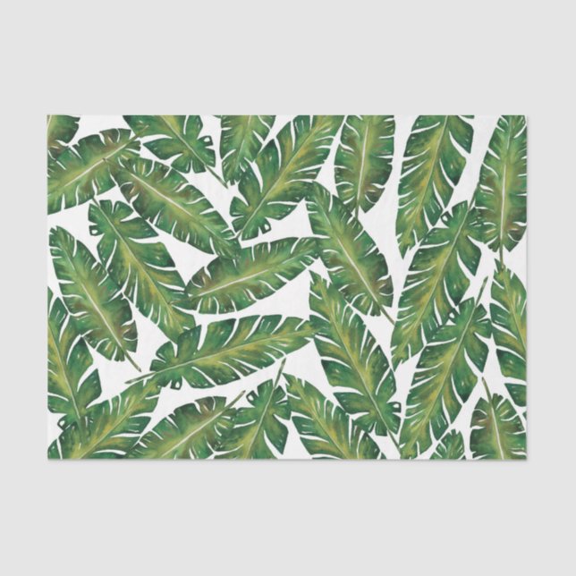 Green Leaf Muster 4 Seidenpapier (Vorderseite)