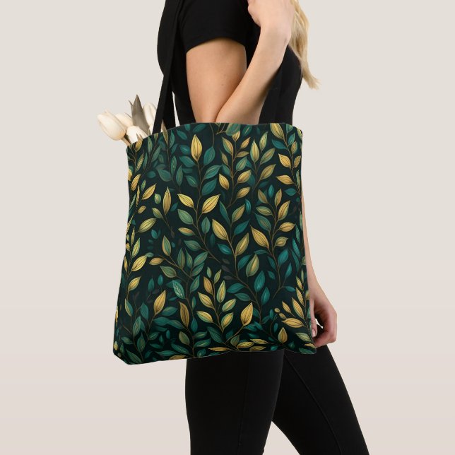 Green Leaf Muster Tasche (Von Nahem)