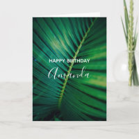 Green Leaf Palm Frontend Schließung Foto Geburtsta