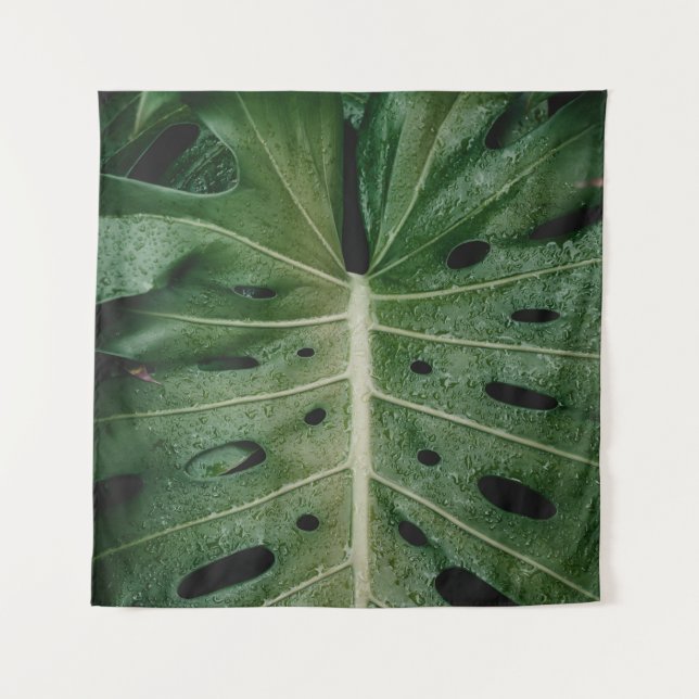 Green leaf plant wandteppich (Vorderseite)