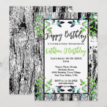 GREEN LEAF SCHWARZE BARK GLÜCKLICH GEBURTSTAGEINLA