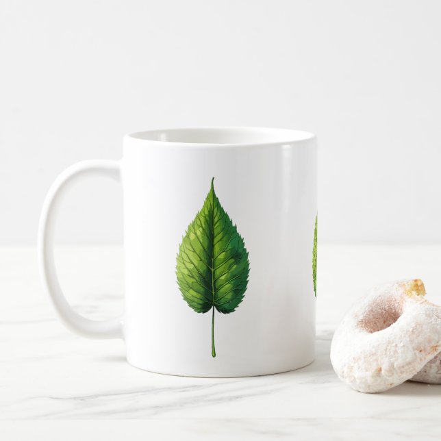 Green Leaf Serenity Tasse (Mit Donut)