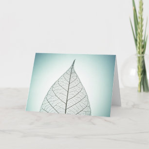 Green Leaf Skeleton Karte