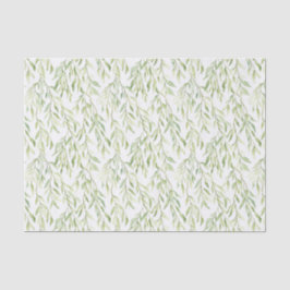 Green Leaves Birthday Seidenpapier