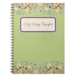 Green Lemon Floral Personalisiert Notizblock
