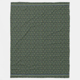 Green Leopard mit Jewelen-Lilie Fleecedecke
