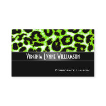 Green Leopard Moderne Carte de visite professionne