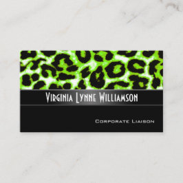 Green Leopard Moderne Carte de visite professionne