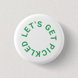 Green Let's Get Pickled Wappen Pickleball Button