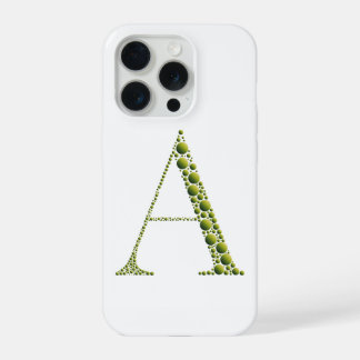 Green Letter A – Minimal Monogram Phone Case Desig iPhone 15 Pro Hülle