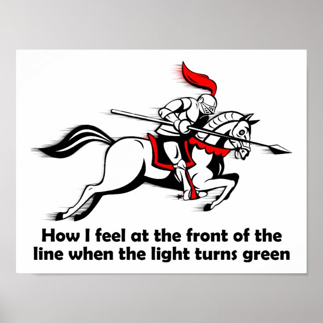 Green Light Knight Funny Poster (Vorne)