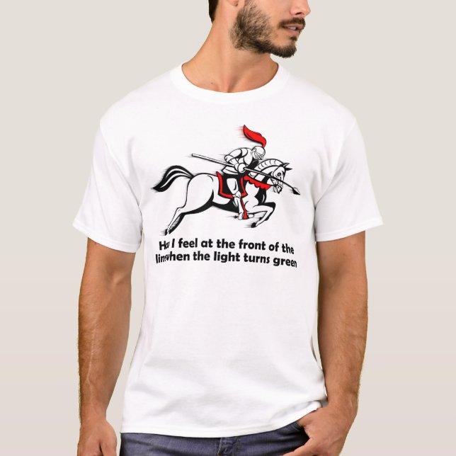 Green Light Knight Funny T - Shirt (Vorderseite)