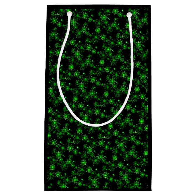 Green Lights Christmas Bag (schwarz) Kleine Geschenktüte (Vorderseite)