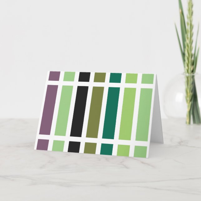 Green Lila Black Hues Karte (Vorderseite)