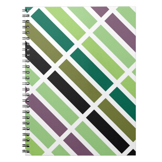 Green Lila Black Hues Notizblock (Vorderseite)