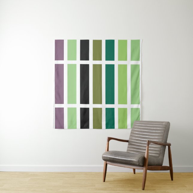 Green Lila Black Hues Wandteppich (Beispiel)