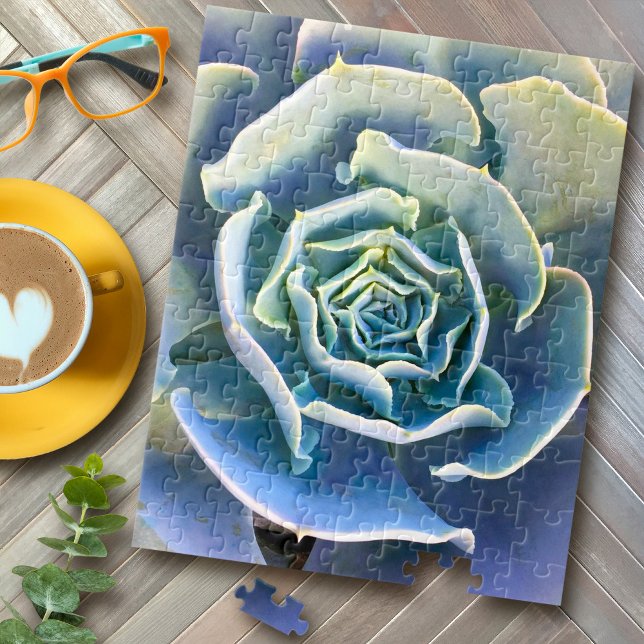 Green Lila Blue Cactus Elegantes Nah-Up-Foto (Von Creator hochgeladen)