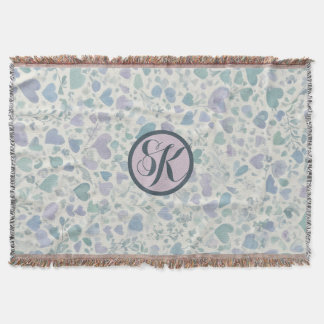 Green Lila Blue Liebe Hearts Decke