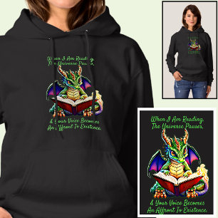 Green Lila Dragon Warning Book Voice Hoodie