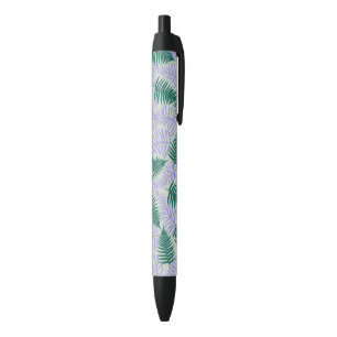 Green Lila Fern Blätter Retro 70er Blume Muster Kugelschreiber